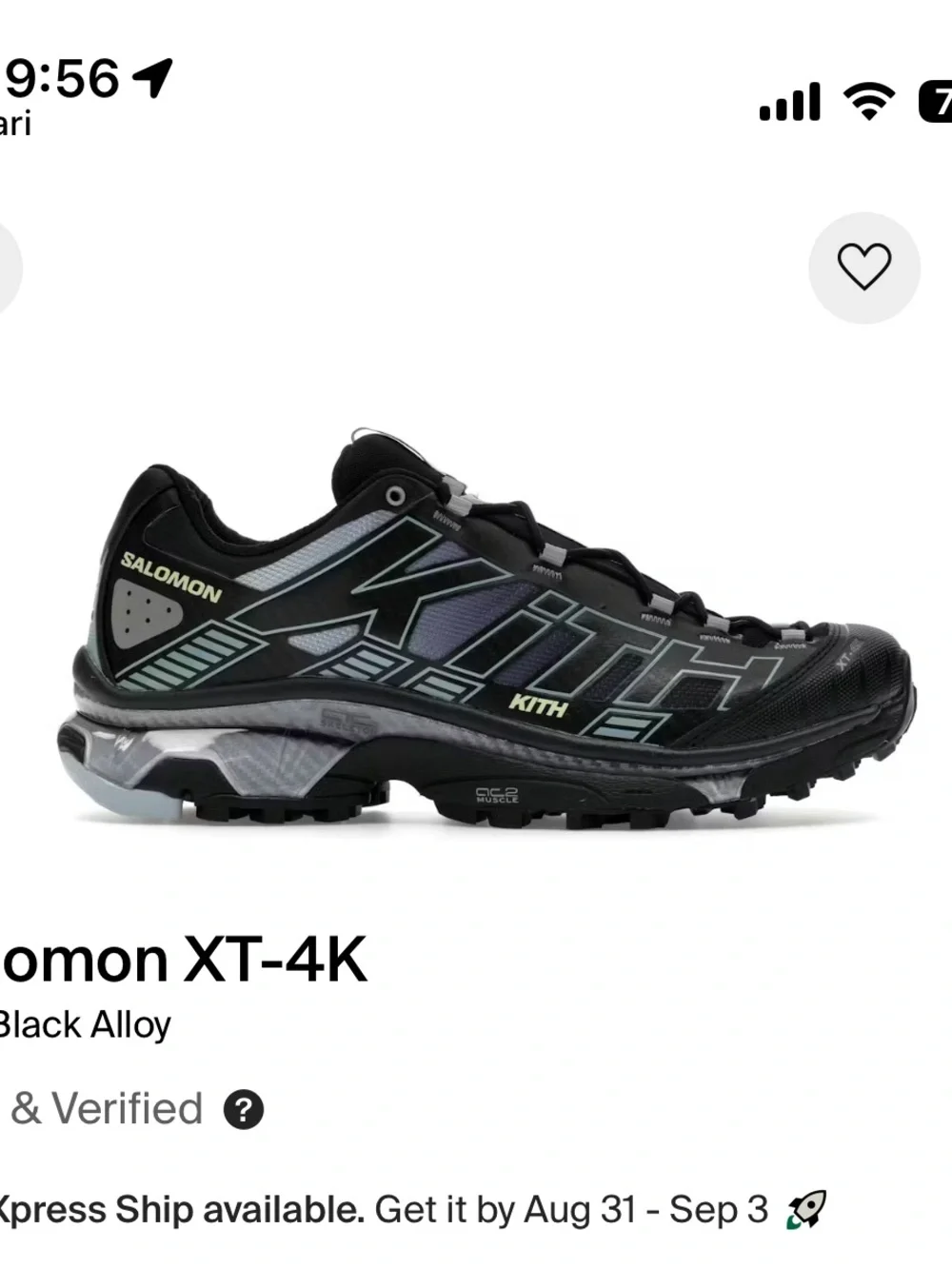 Kith x Salomon sneakers 7.5